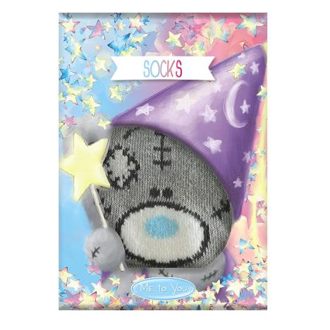Purple Polka Dot Me To You Bear Boxed Socks £3.99